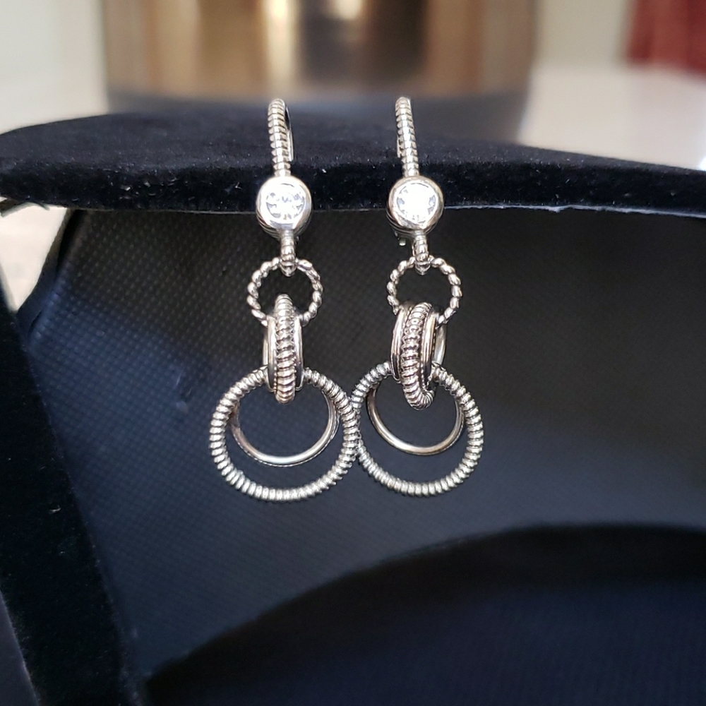 Judith Ripka Sterling Diamonique Drop Earrings